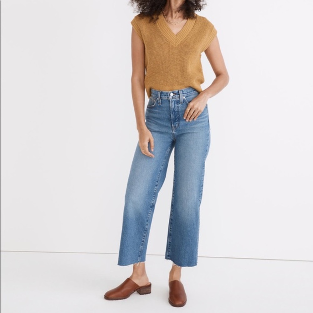 Madewell The Perfect Vintage Wide-Leg Crop Jean in Catlin Wash